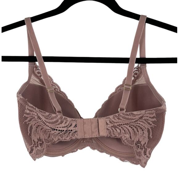 Natori bra 730023 Feathers underwire contour pink size 32DDD 32F - Picture 3 of 6